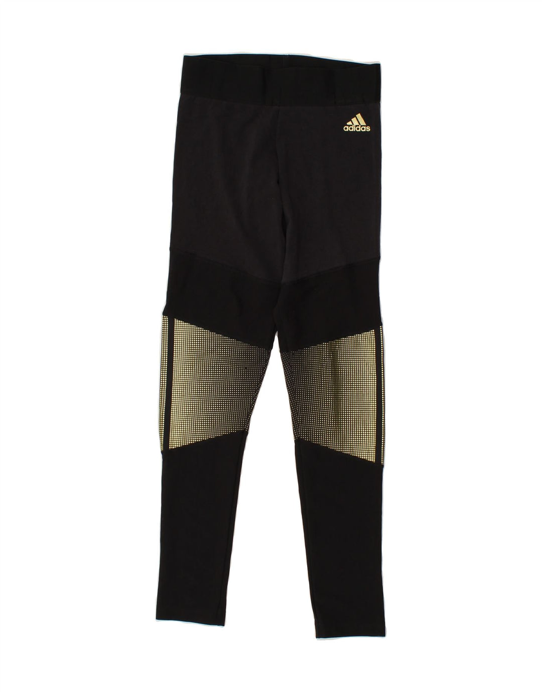 ADIDAS Womens Leggings UK 8/10 Small  Black Colourblock Vintage Adidas and Second-Hand Adidas from Messina Hembry 