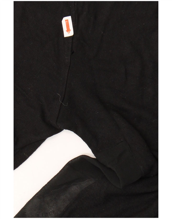 Zara Dame Kortærmet Turtle Neck Jumper Sweater UK 14 Medium Sort