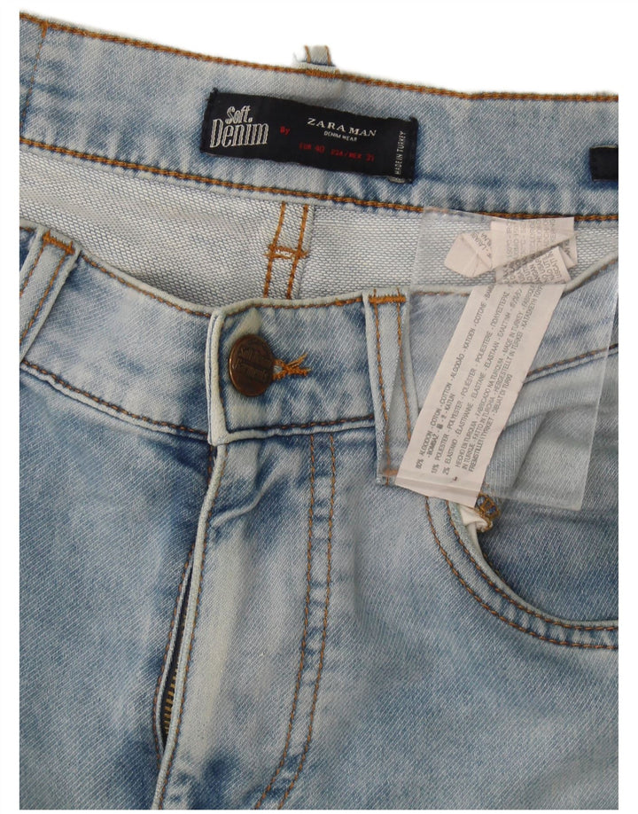 Zara Herre Slim Jeans EU 40 Medium W34 L34 Blå Bomuld