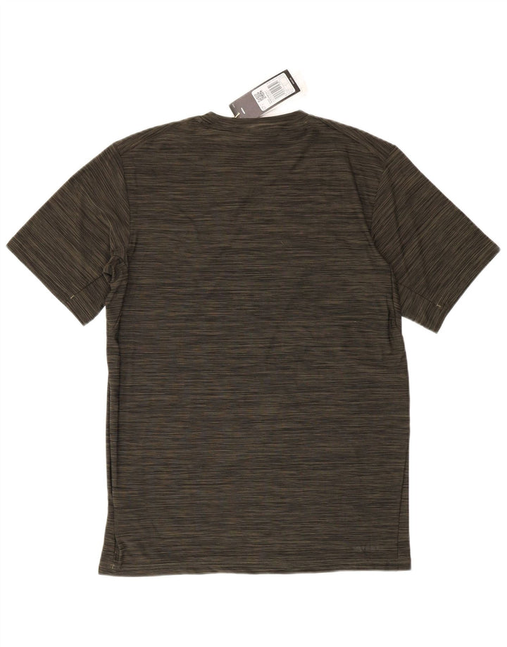 T-shirt da uomo Adidas Top piccola in poliestere screziato kaki