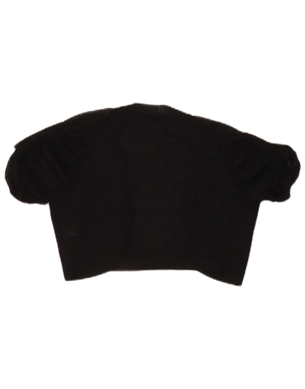 Bolero feminino transparente da Coast UK 10 pequeno preto viscose