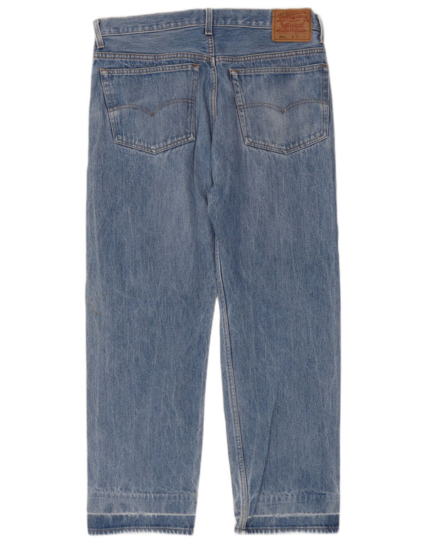 Levi's Mens 501 egyenes farmer W38 L29 kék pamut