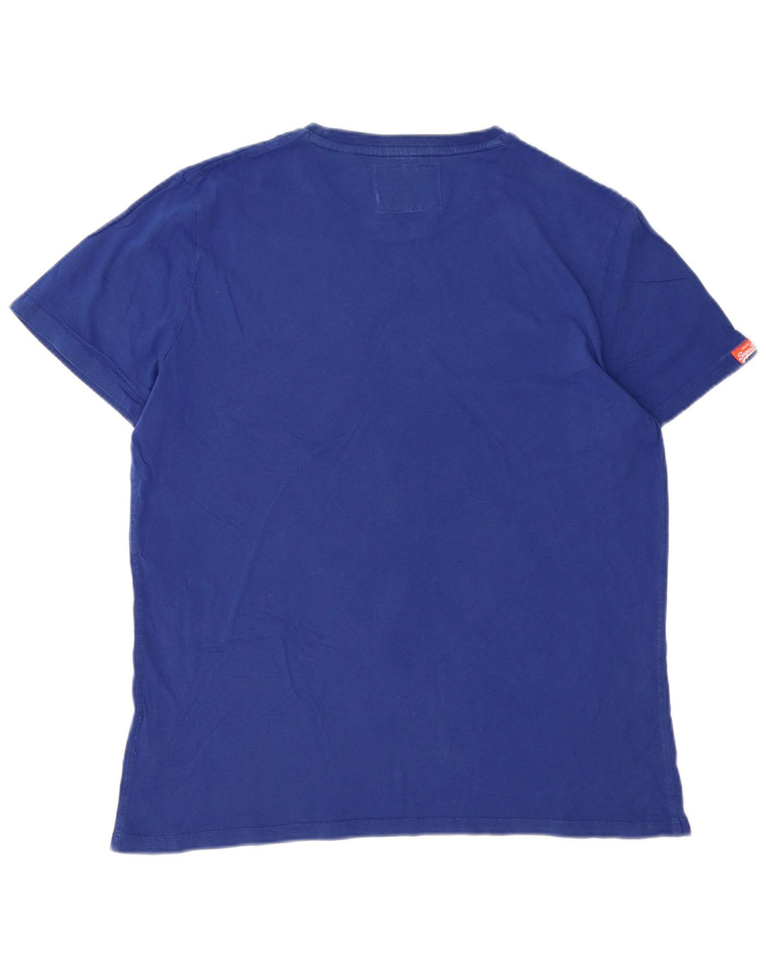 SUPERDRY Mens T-Shirt Top 2XL Blue Cotton