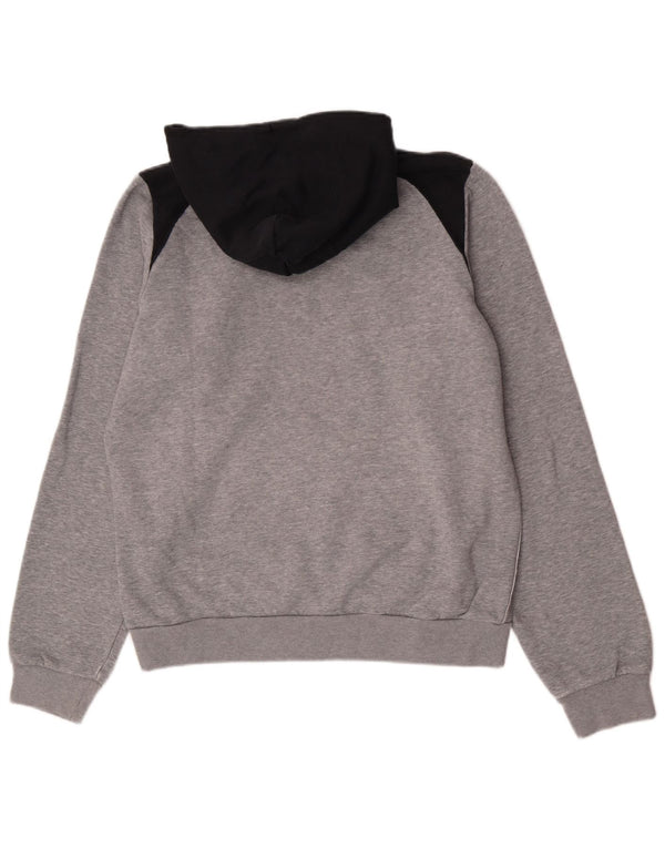 Nike Mens Graphic Hoodie Jumper UK 36/38 Small Grey Colourblock Cotton