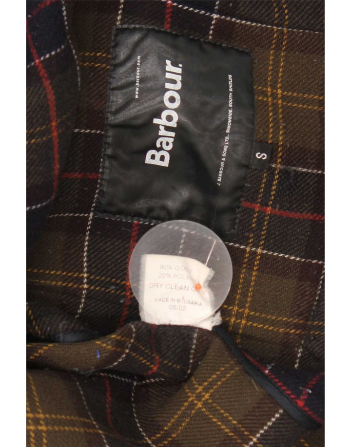 Barbour Mens Hooded Duffle Coat UK 36 Small Navy Blue Wool
