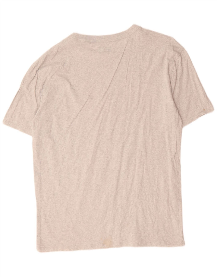 Guess Mens Graphic T-Shirt Top Large Grey Flecked Cotton