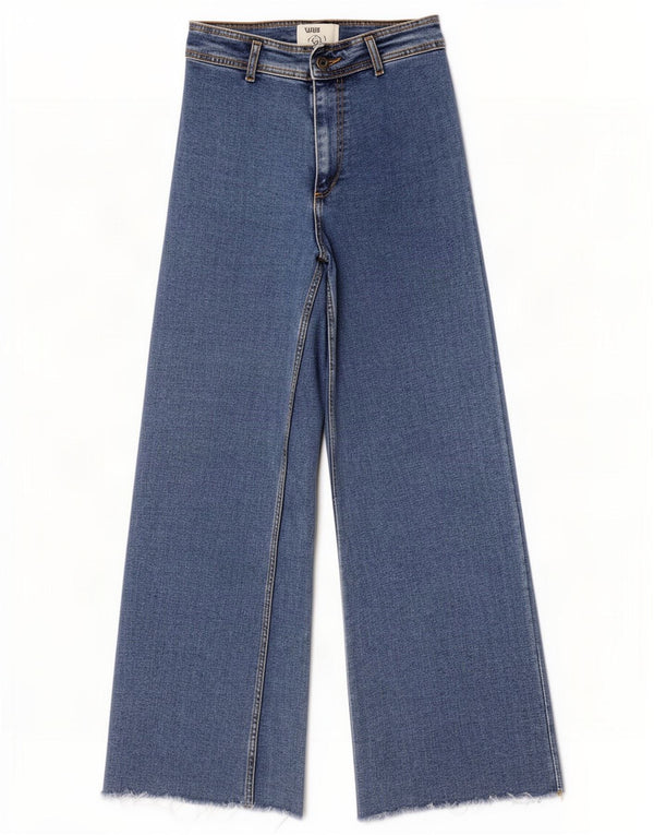 Женские широкие джинсы с высокой талией Zara EU 36 XS W26 L29, синий хлопок
