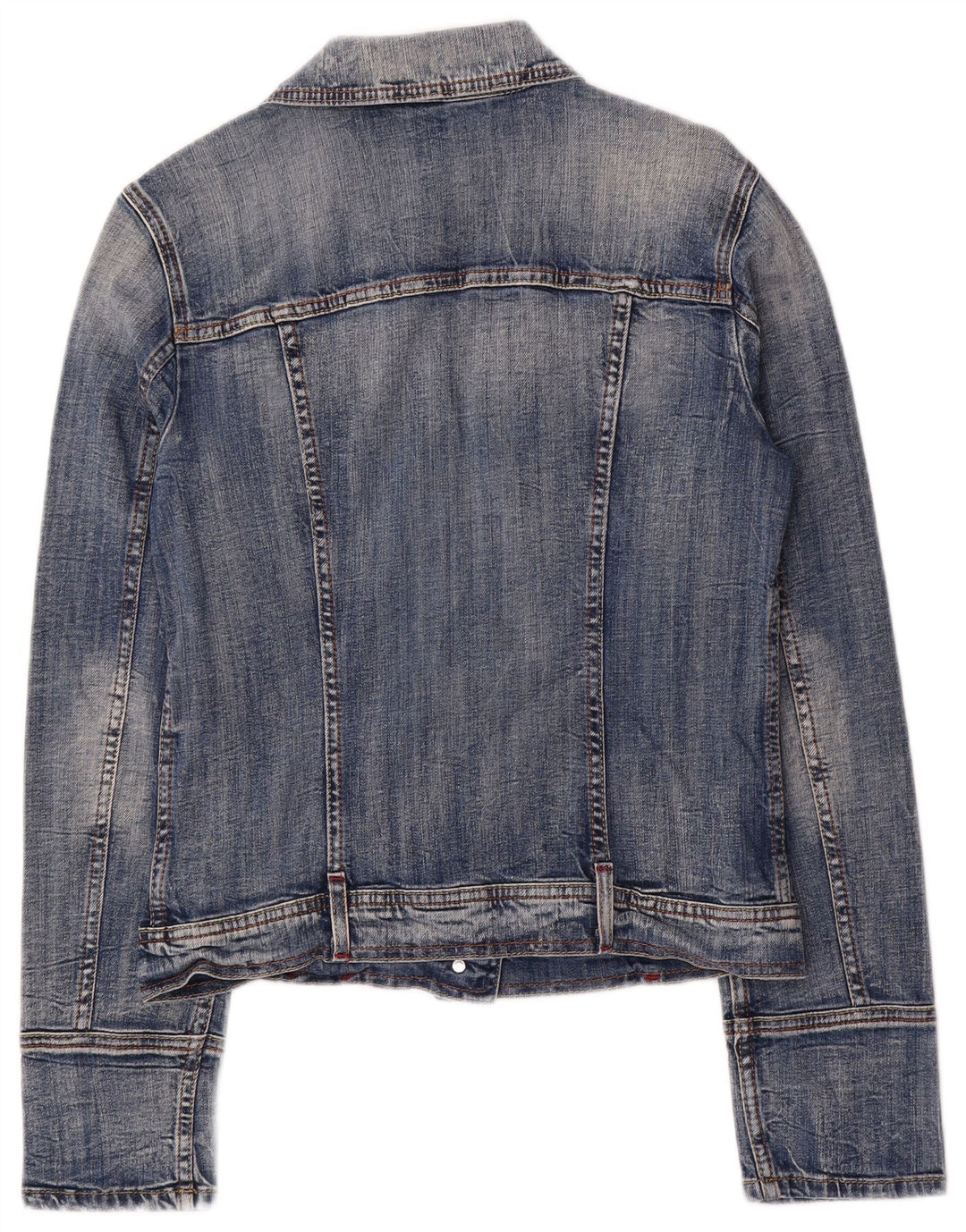 Benetton Womens Denim Jacket UK 14 Large Blue Cotton