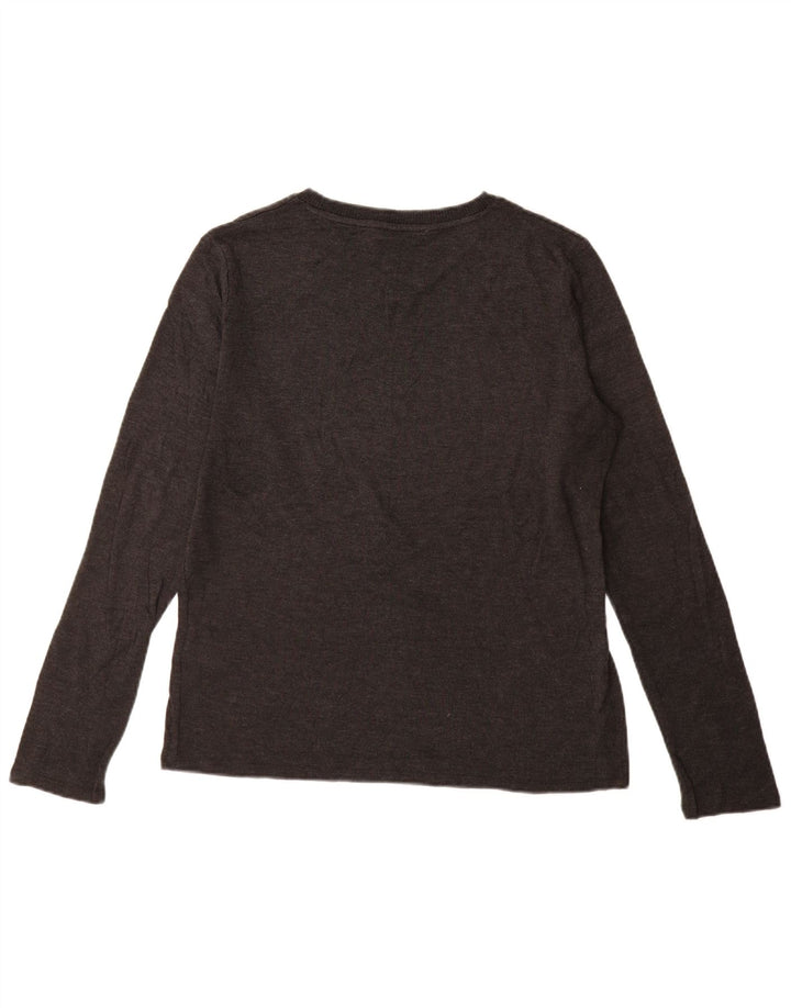 ZARA Womens Top Long Sleeve UK 18 XL Grey Acrylic