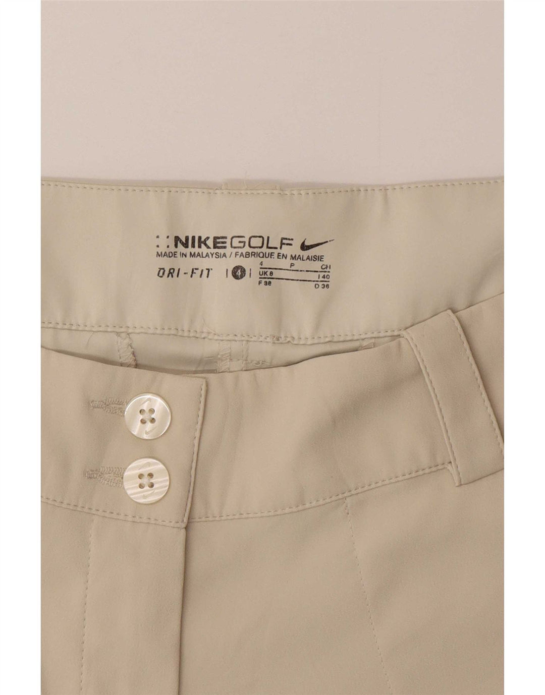 Nike Mens Dri Fit Chino Shorts UK 8 Small W30 Beige Polyester