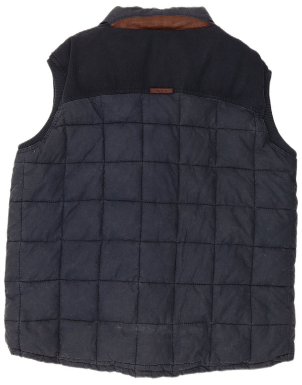 Gilet căptușit pentru bărbați Fat Face UK 42 XL, albastru marine, bumbac cu pete