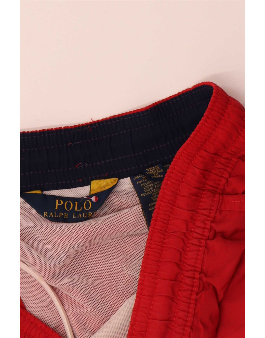 Polo Ralph Lauren Mens Swimming Shorts Medium Red Polyester