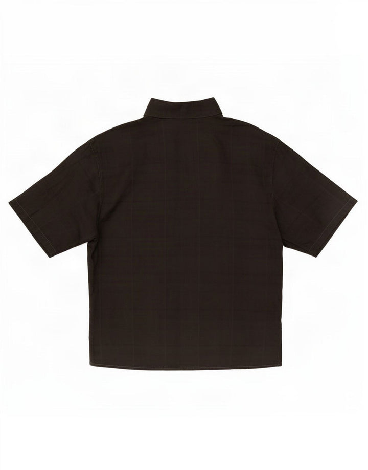 Benetton Chemise À Manches Courtes Femme IT 42 Medium Noir