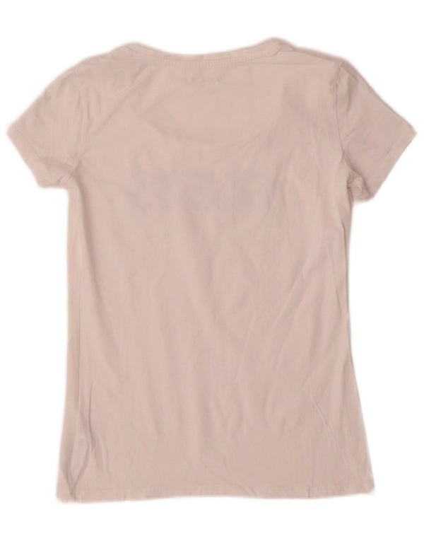 Guess Grafisk T-shirt top til kvinder UK 8 Lille hvid bomuld