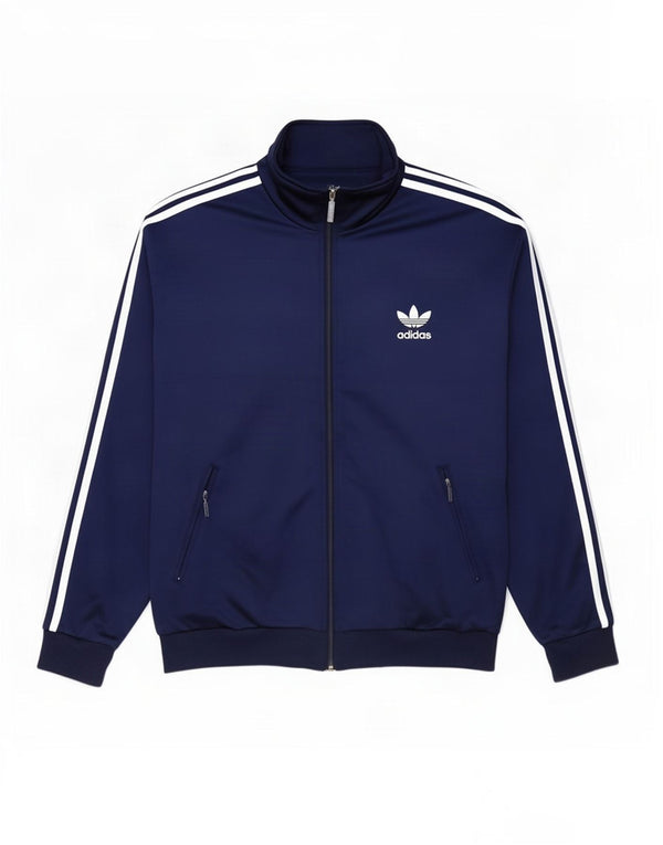 Giacca da tuta da uomo Adidas UK 38/40 Medium Blu Navy Poliestere