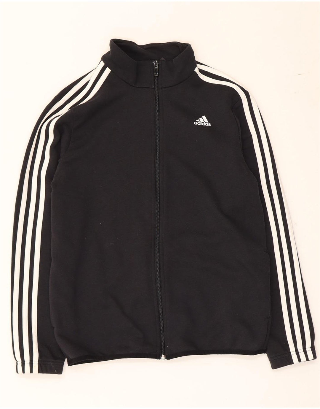 Giacca Top della Tuta da Ragazzo Adidas 13-14 Anni in Cotone Nero