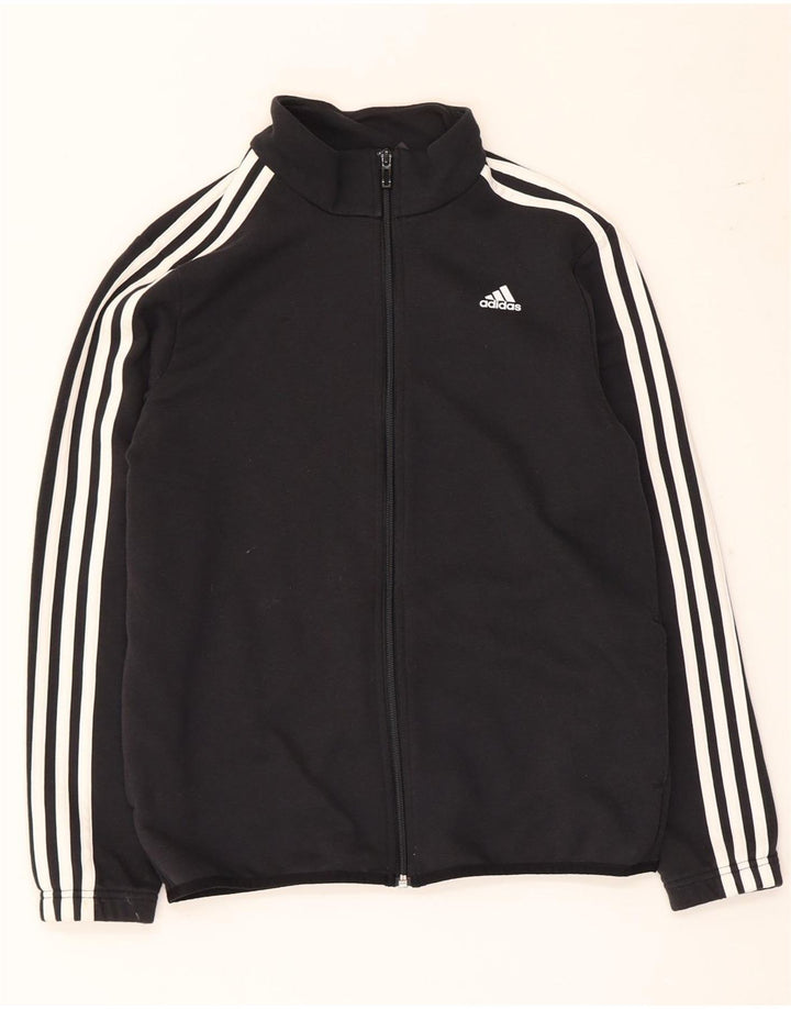 Giacca Top della Tuta da Ragazzo Adidas 13-14 Anni in Cotone Nero
