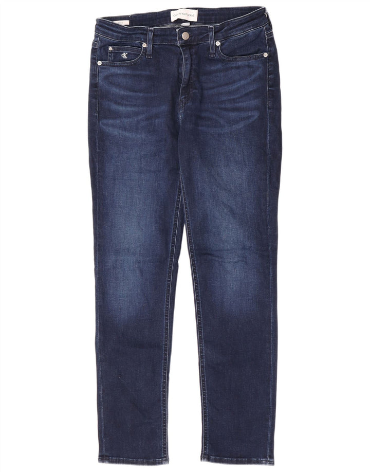 Calvin Klein Womens Slim Jeans W31 L30 Blue Cotton