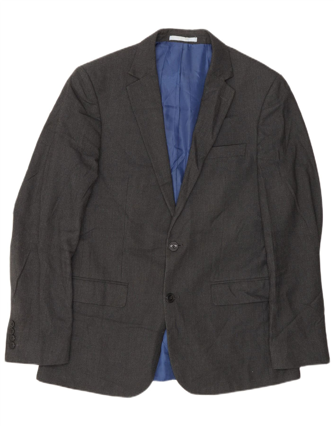 Jaqueta blazer masculina longa de 2 botões Marks & Spencer Reino Unido 40 cinza médio