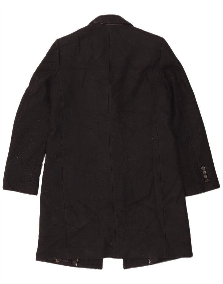 Zara Dame Manteco Overfrakke UK 12 Medium Sort