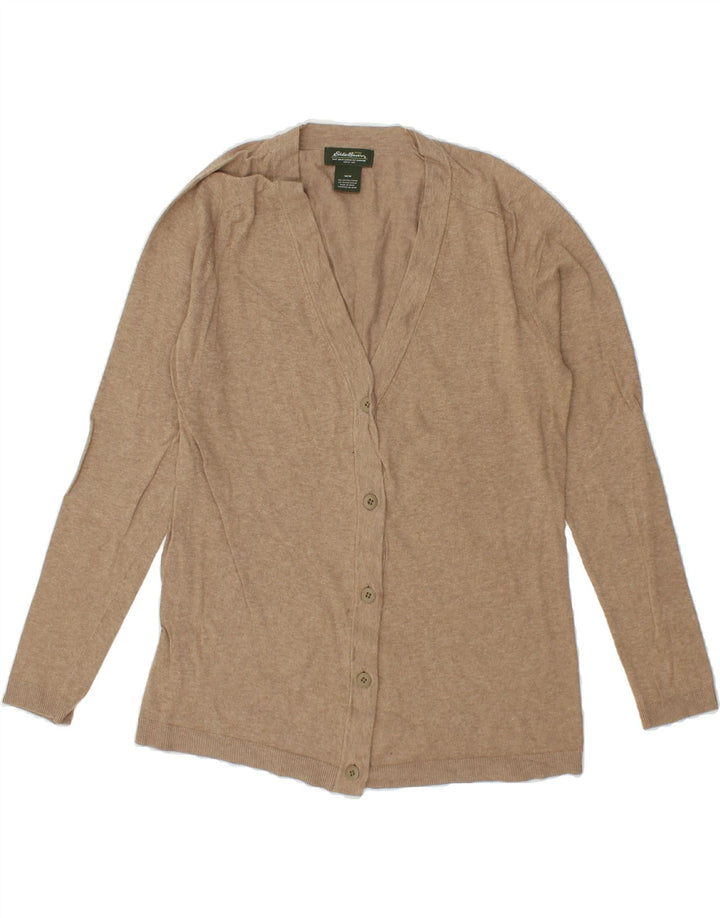 EDDIE BAUER Womens Cardigan Sweater UK 12 Medium Beige Cotton Vintage Eddie Bauer and Second-Hand Eddie Bauer from Messina Hembry 