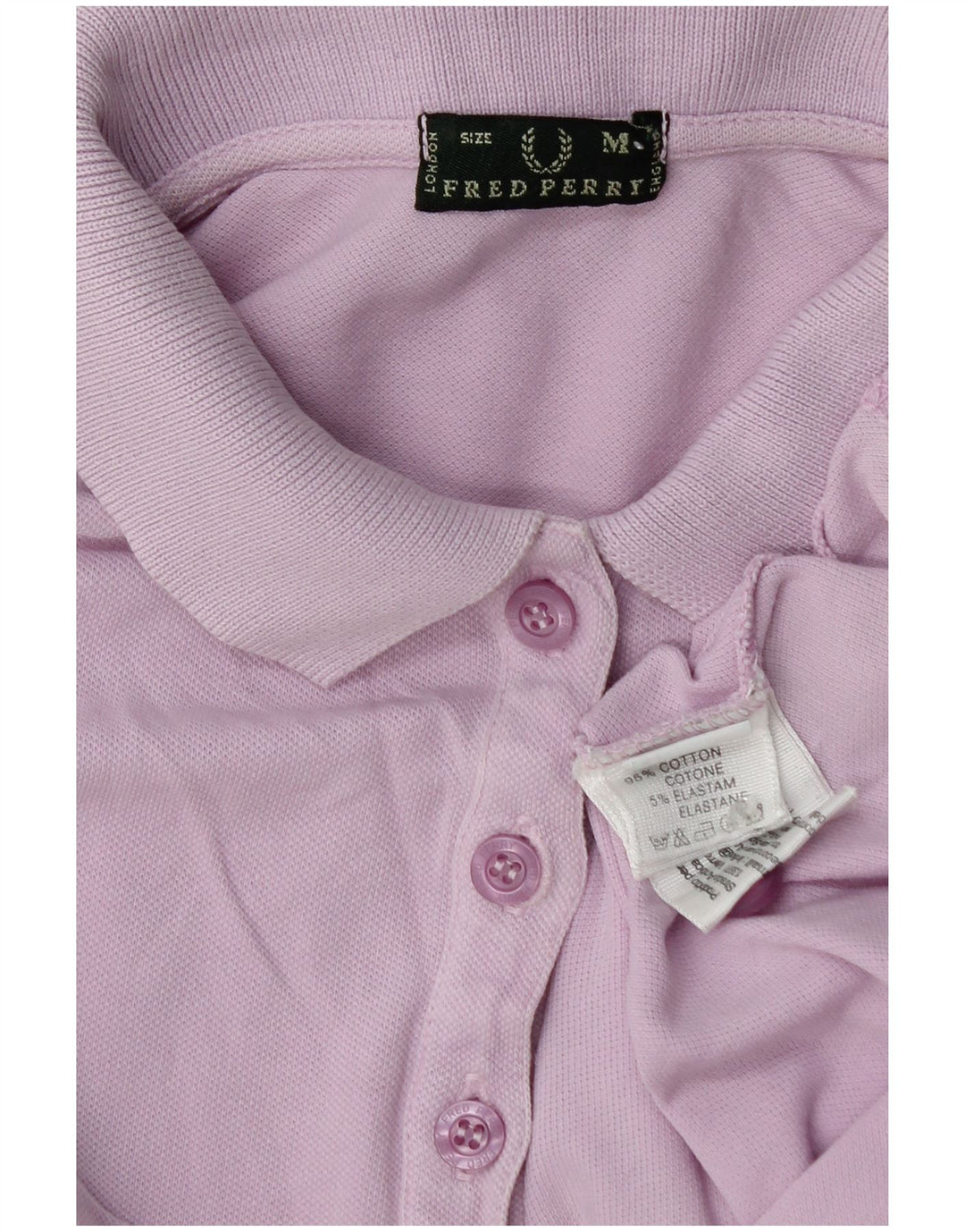 Fred Perry Womens Polo Shirt UK 12 Medium Purple Cotton