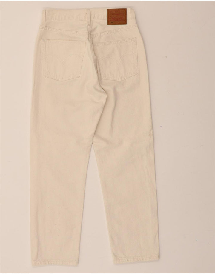 LEVI'S Womens 501 Distressed Straight Jeans W25 L26 White Vintage Levi's and Second-Hand Levi's from Messina Hembry 