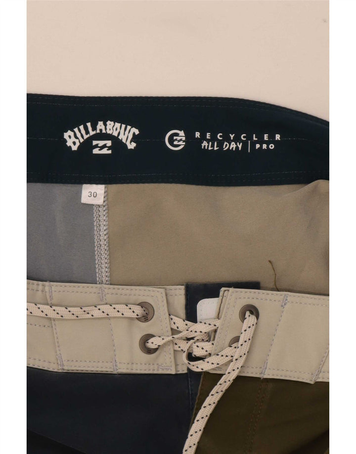 Billabong Mens Swimming Shorts Medium Navy Blue Colourblock Polyester