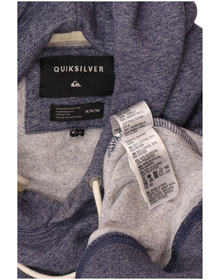 Quiksilver Mens Hoodie Jumper Medium Blue Flecked Cotton