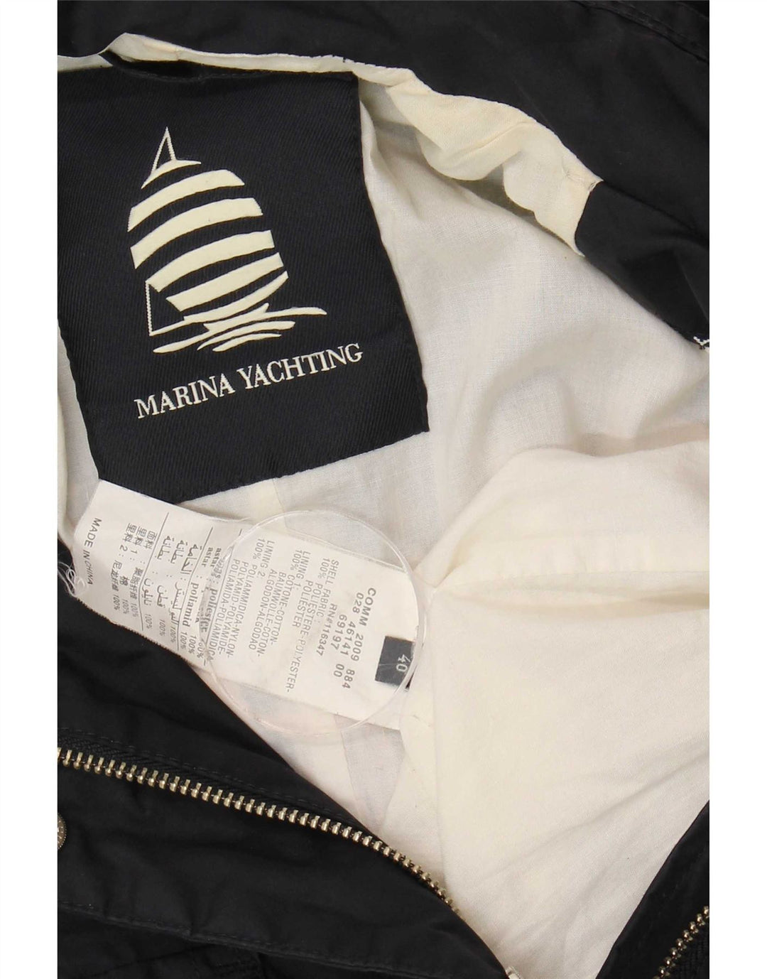 Marina Yachting Womens Utility Jacket IT 40 Small Navy Blue Polyester
