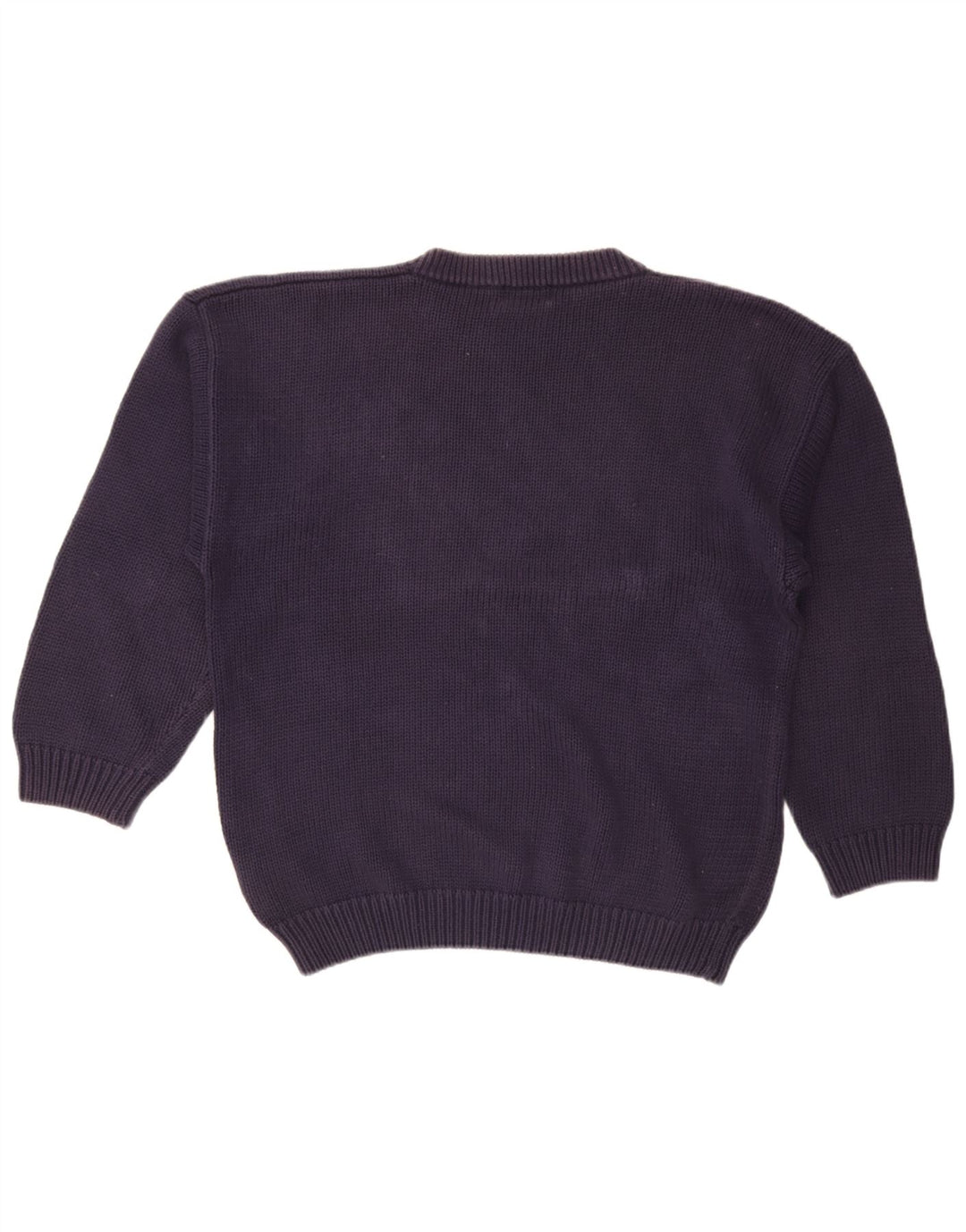 St. Bernard Mens Crew Neck Jumper Sweater Large Navy Blue Argyle/Diamond