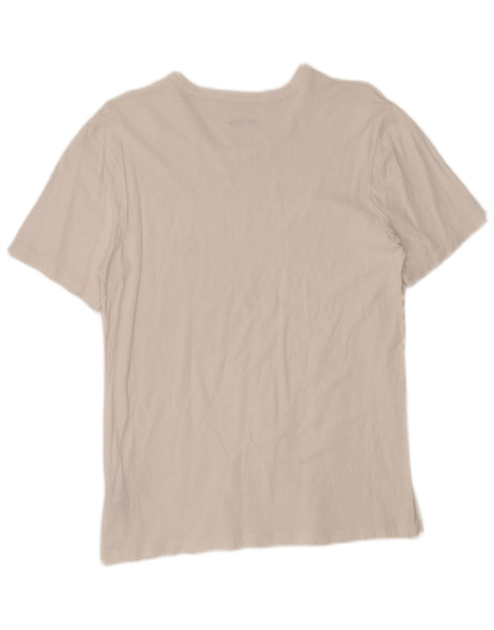 Hugo Boss Dame T-Shirt Top UK 12 Medium Hvid Bomuld