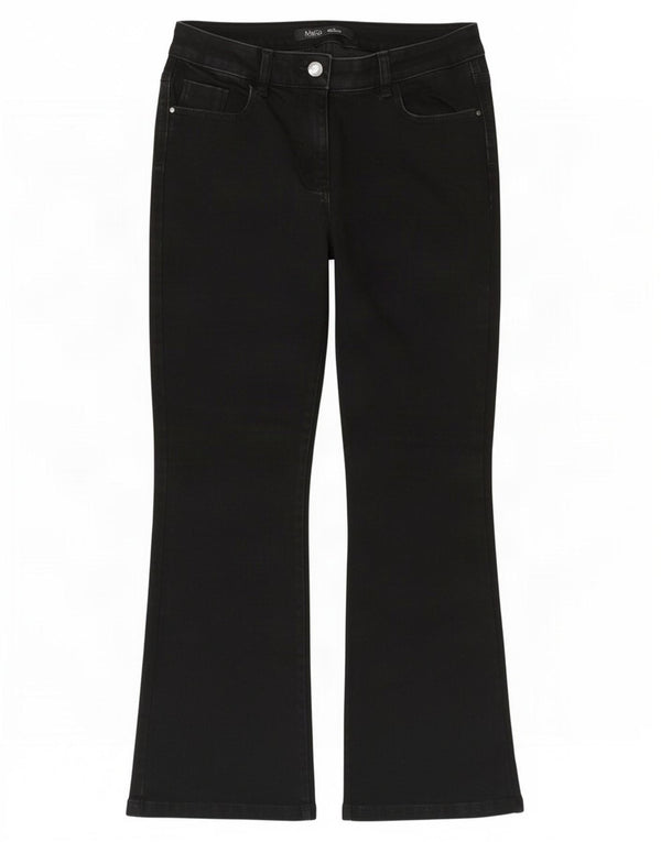 Jeans M&Co Petite Bootcut da donna UK 14 Large W30 L28 Cotone nero