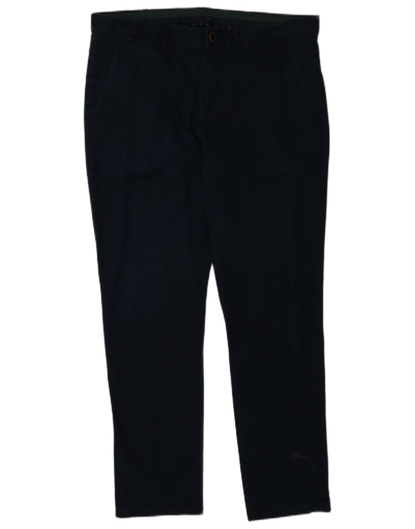 Zara Mens Tapered Chino Trousers EU 44 Large W34 L29 Navy Blue Cotton
