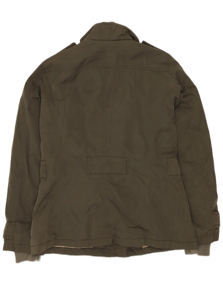 MASSIMO DUTTI Ženska vojna jakna UK 14 Srednji kaki poliester