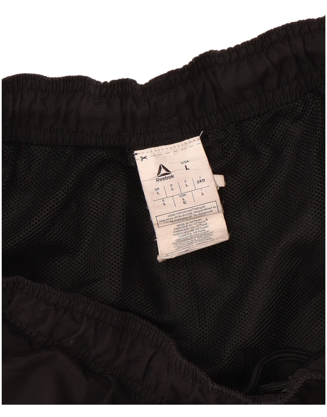 Reebok Sportshorts til mænd, store sorte polyester