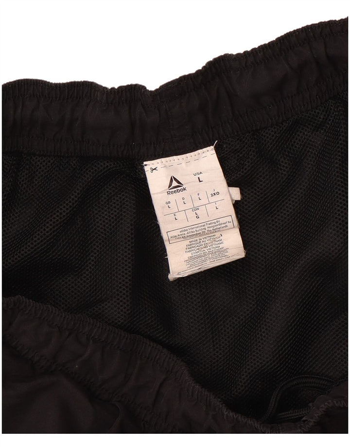 Reebok Sportshorts til mænd, store sorte polyester