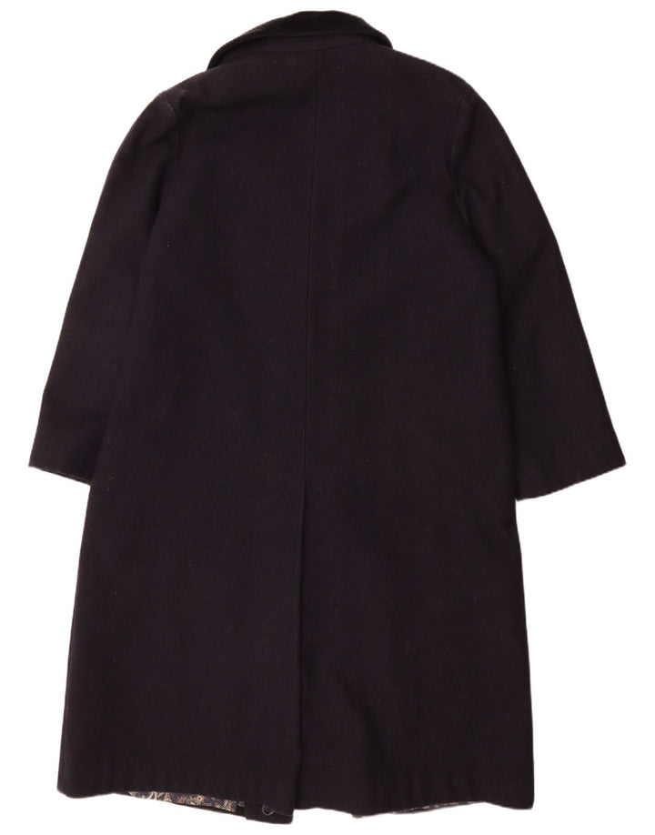 Vintage Womens Oversized Overcoat UK 14 Medium Navy Blue