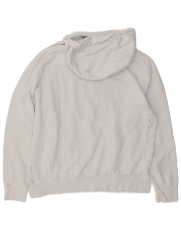 Nike Mens Graphic Hoodie Jumper Large White Cotton