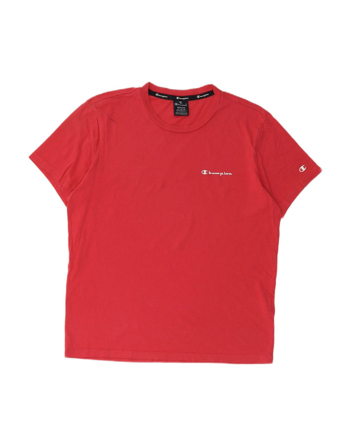 CHAMPION Mens T-Shirt Top Medium Pink Cotton