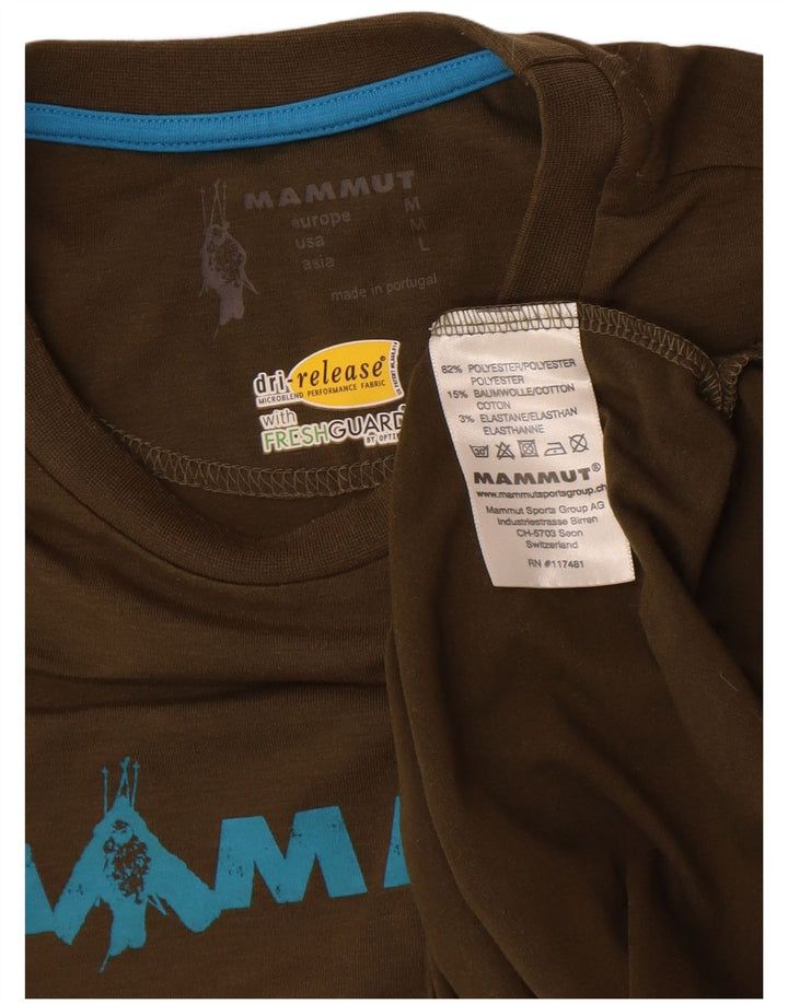 Mammut Mens Graphic Top Long Sleeve Medium Khaki Polyester