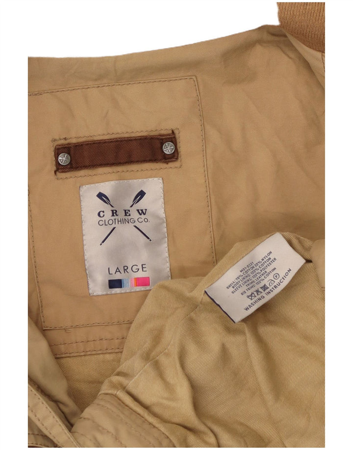 Crew Clothing Giacca bomber da uomo UK 40 Large Beige Cotton