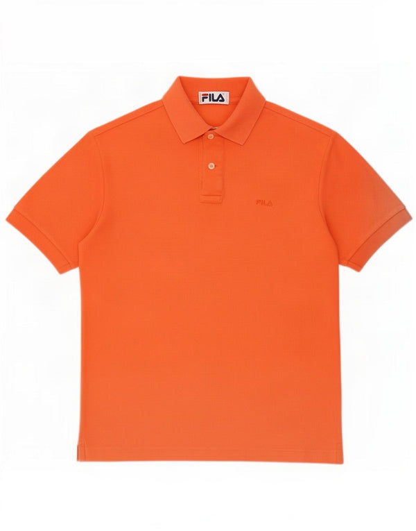 Polo da uomo Fila XS in cotone arancione