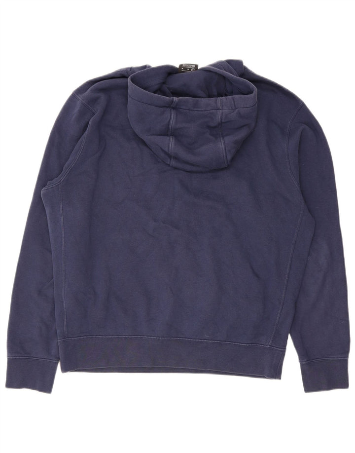 Nike Mens Graphic Hoodie Jumper Medium Navy Blue Cotton