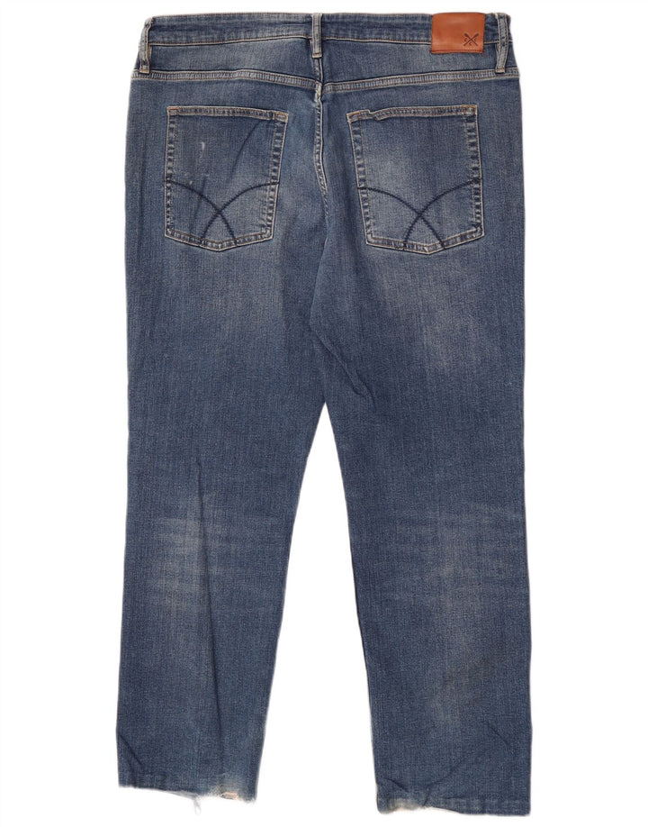 Crew Clothing Mens Regular Straight Jeans W38 L27 Blue Cotton