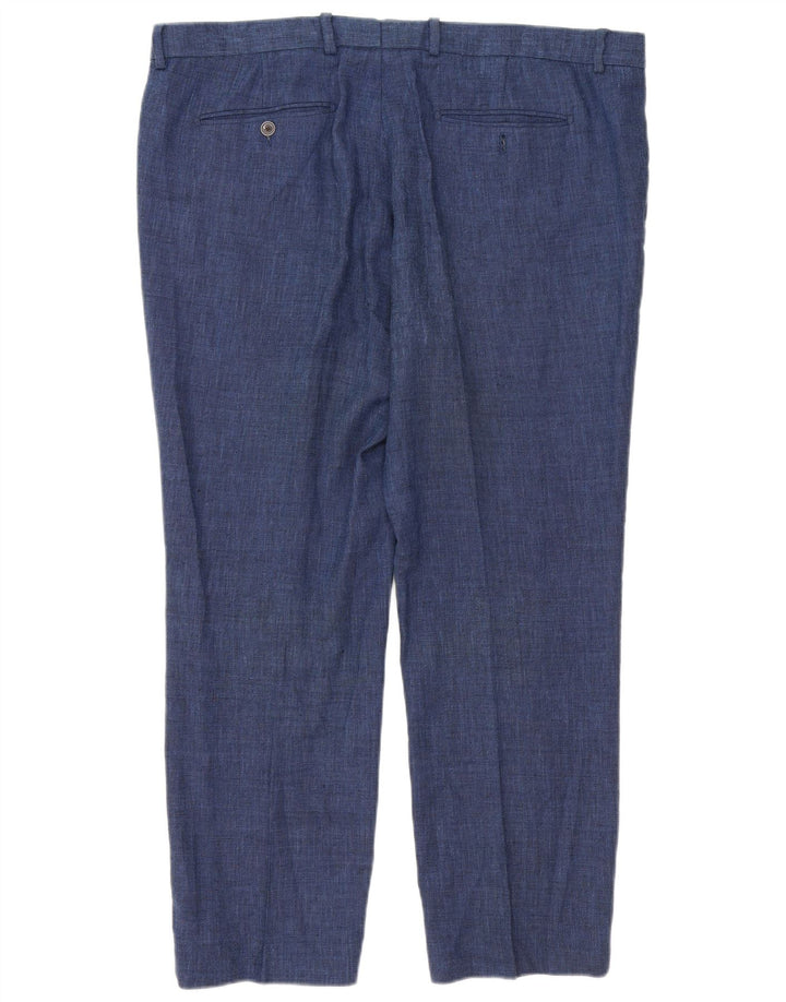 Marks & Spencer Mens Tailored Fit Suit Trousers W40 L29 Blue Classic