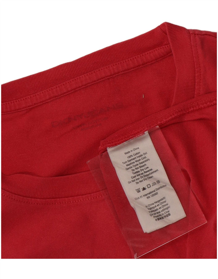Dkny Herre Grafisk T-Shirt Top Medium Rød Bomuld
