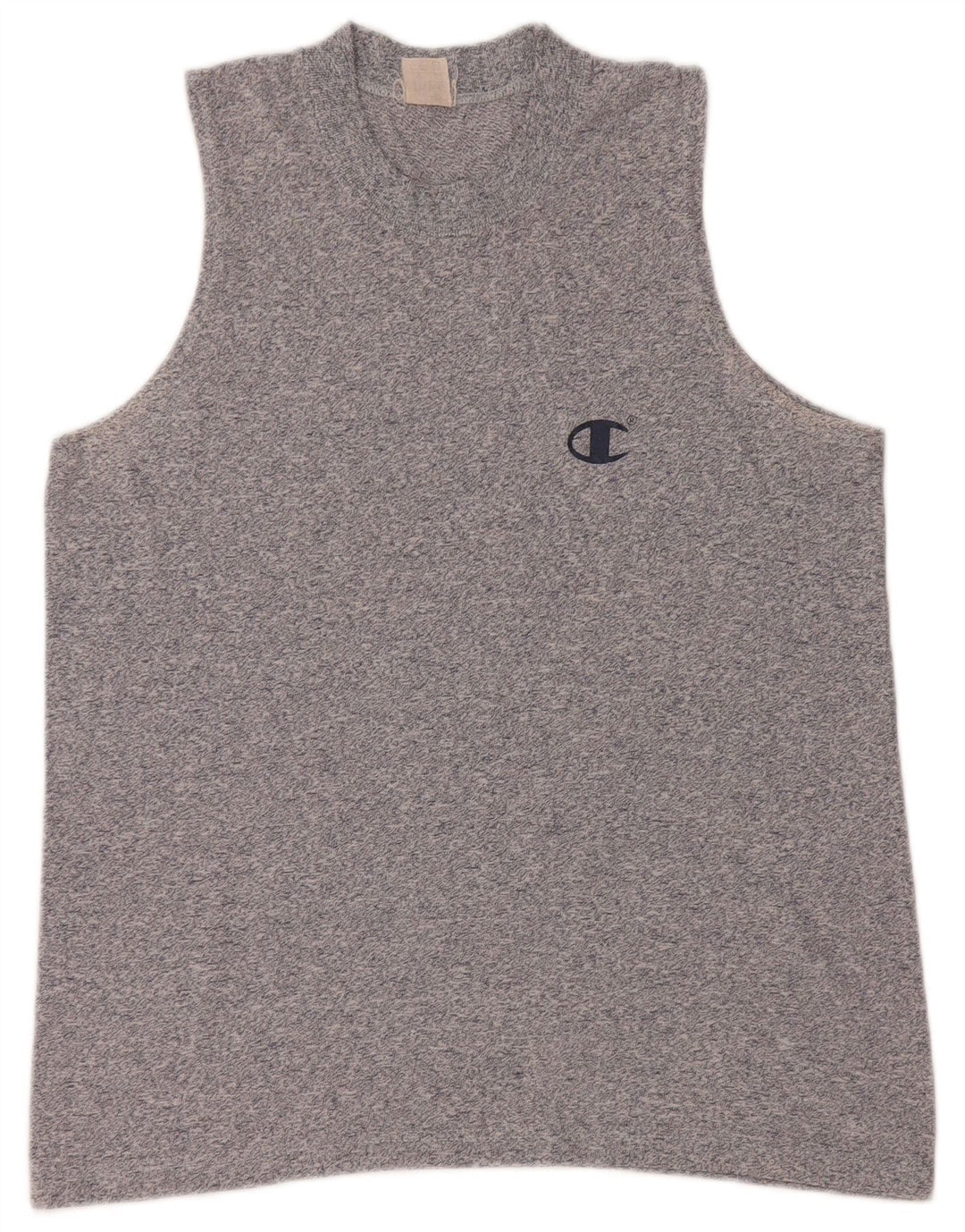 CHAMPION Womens Vest Top UK 12 Medium Grey Flecked