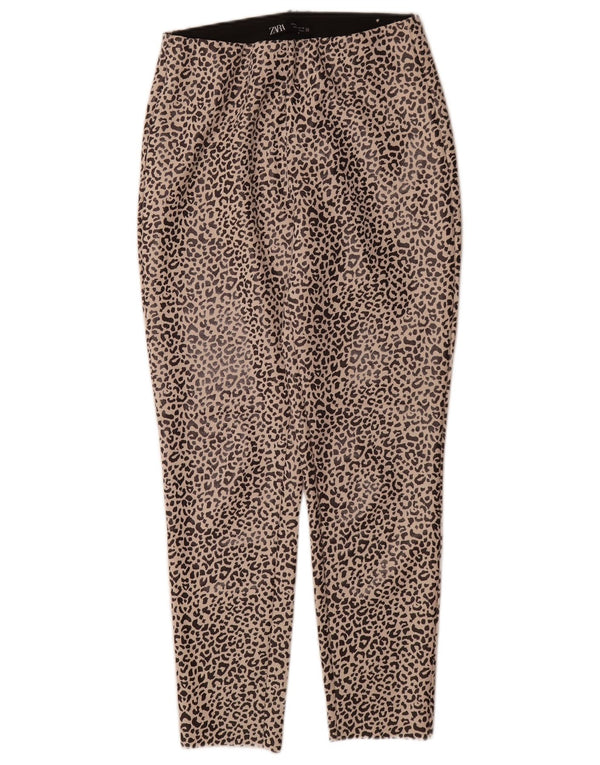 Leggings Zara da donna UK 12 Poliestere con stampa animalier beige medio