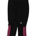 Женские леггинсы-капри Adidas UK 8, маленькие черные из полиэстера